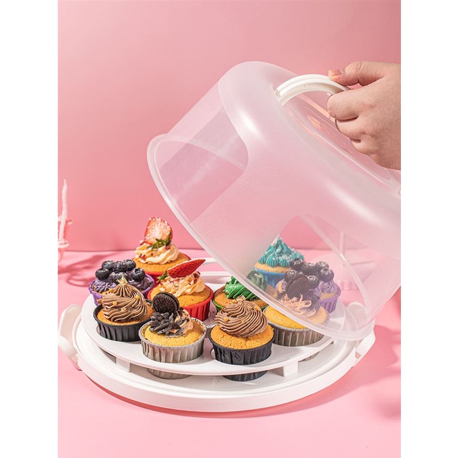 Cake box Reusable Portable transparent fresh-keeping 6810 inch birthday ...