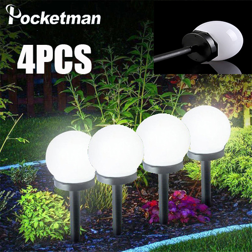 Led Solar Powered Bulb Lamp 33cm Outdoor Garden Panel Ball Lights Lawn Landscape 