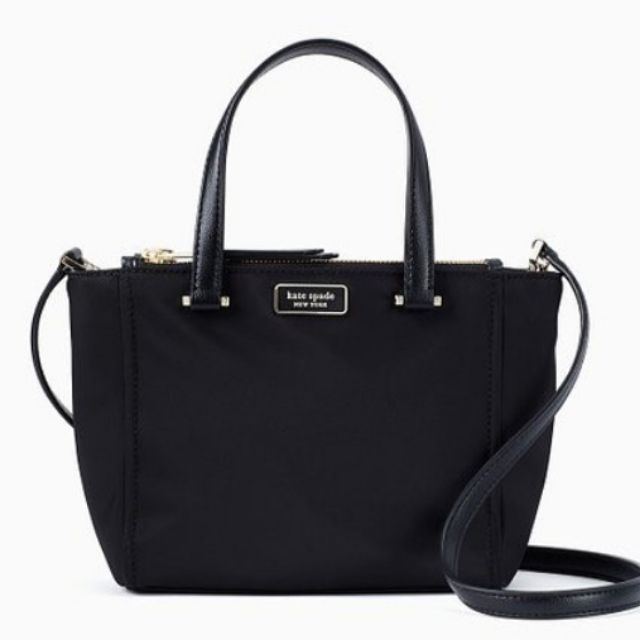 kate spade black nylon crossbody bag