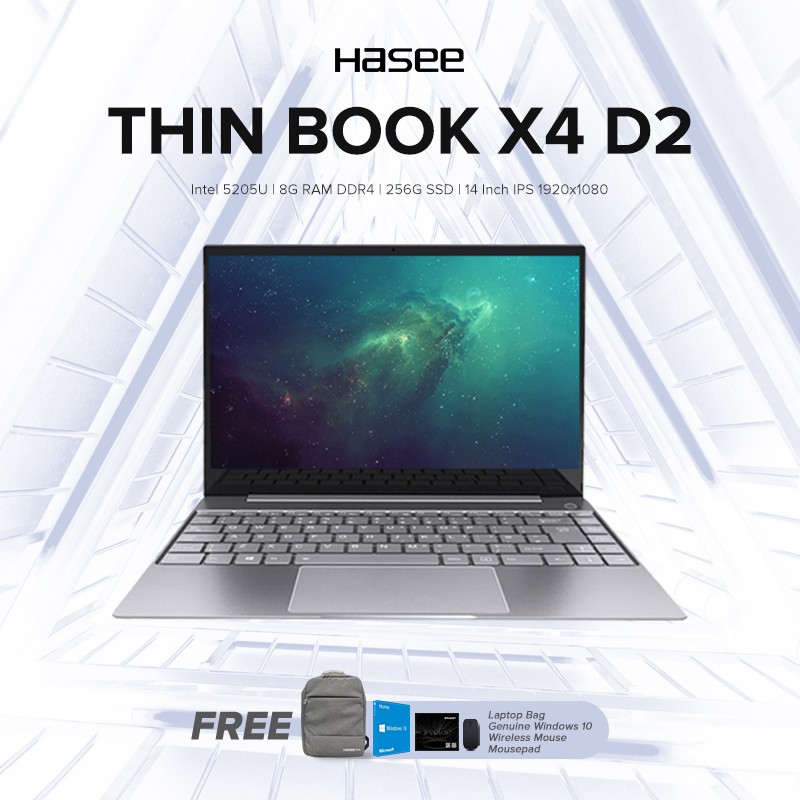 Hasee Laptop X4 D2 Intel 5205U 8G DDR4 256G SSD