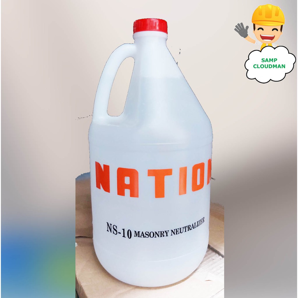 Nation Masonry Neutralizer NS10 Gallon Size 4 Liters Concrete