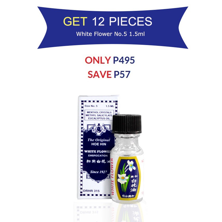 No.5 White Flower Oil (12 x 1.5 mL) Shopee Philippines