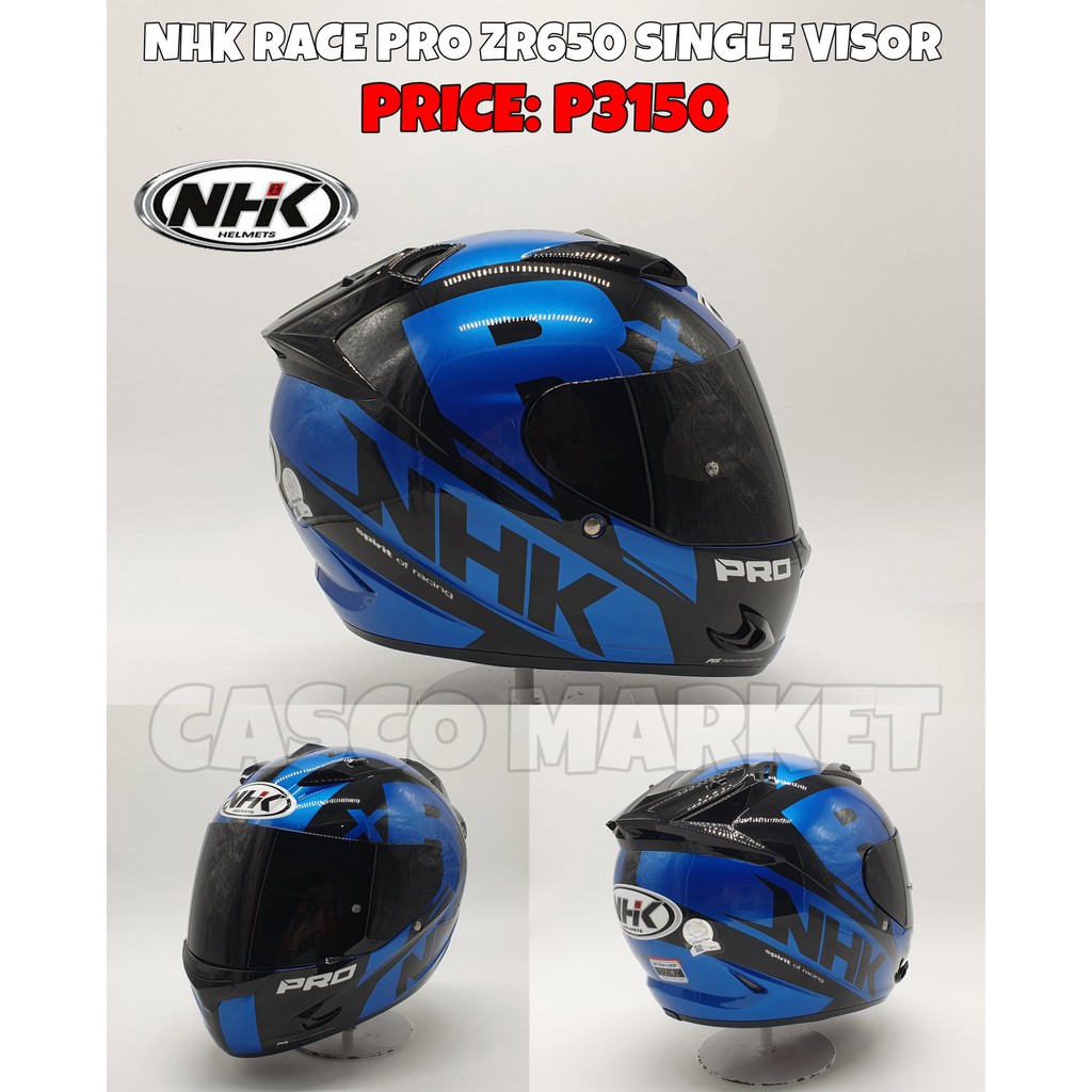 Nhk Race Pro Zr650 Smoke Visor Helmet Shopee Philippines