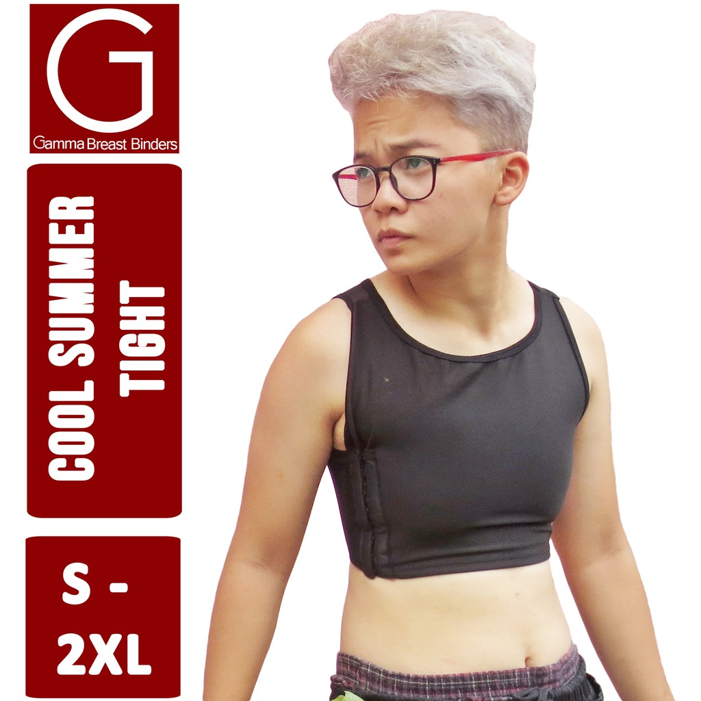 Breast Binder Chest Binder Gamma Cool Summer Tight Black Shopee