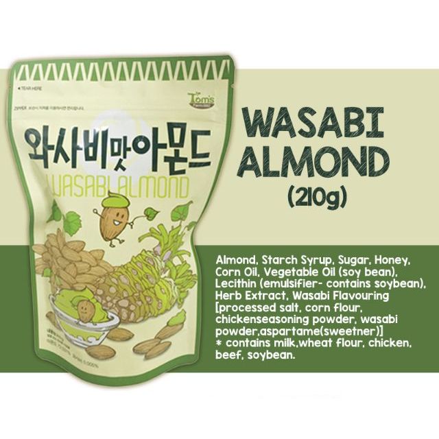 Authentic Wasabi Almond Korea Tom's Farm Great Snack Shopee Philippines