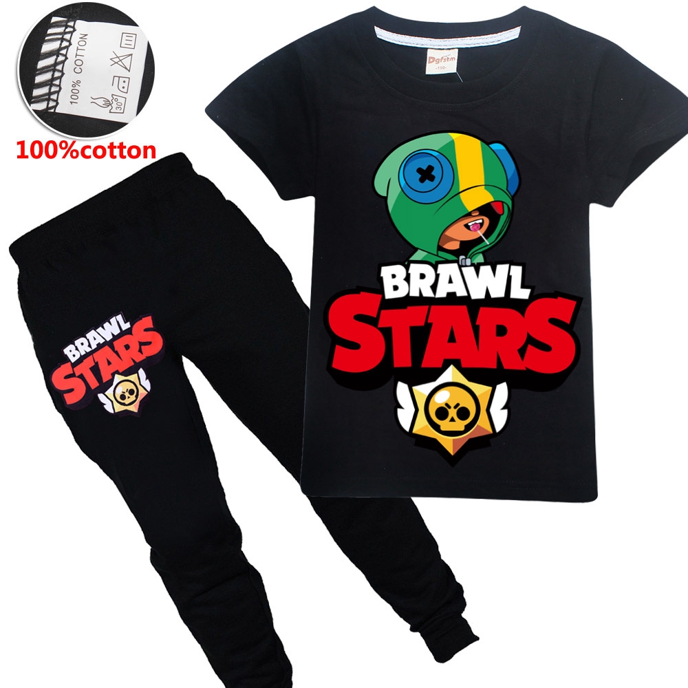 Cotton Brawl Stars Casual Children T Shirt Set Shopee Philippines