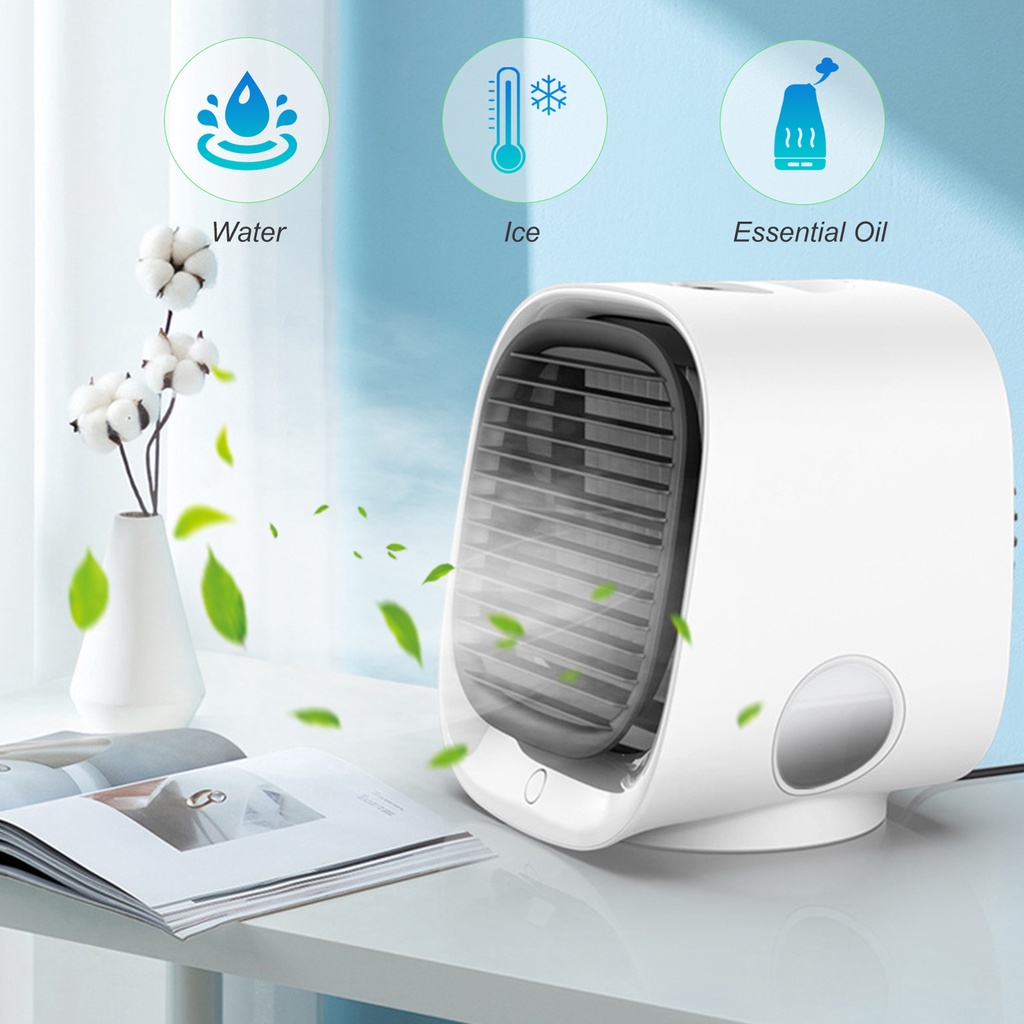 300mL Desktop Air Cooler Air Conditioner Fan Small Personal USB Desk ...
