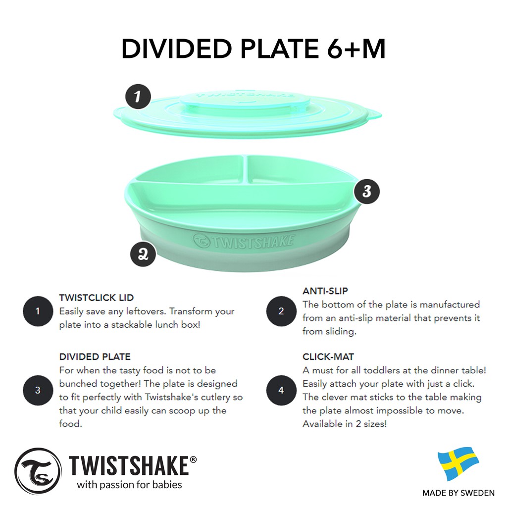 baby divided plate with lid