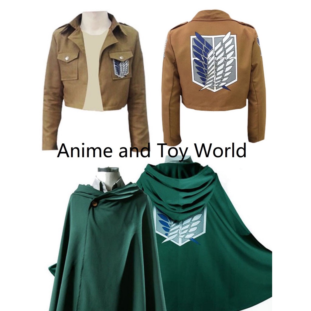 Attack On Titan Costume Green Cloak Japanese Anime Cosplay Hoodie