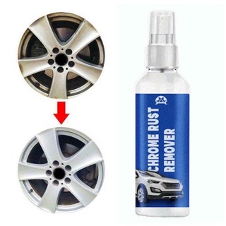 100ml chrome rust remover spray car repair clean metal surface chrome paint anti-rust lubricant #12