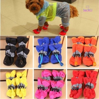 4 pcs/set dog boots shoes anti slip waterproof portable dog shoes cat shoes 4MTK