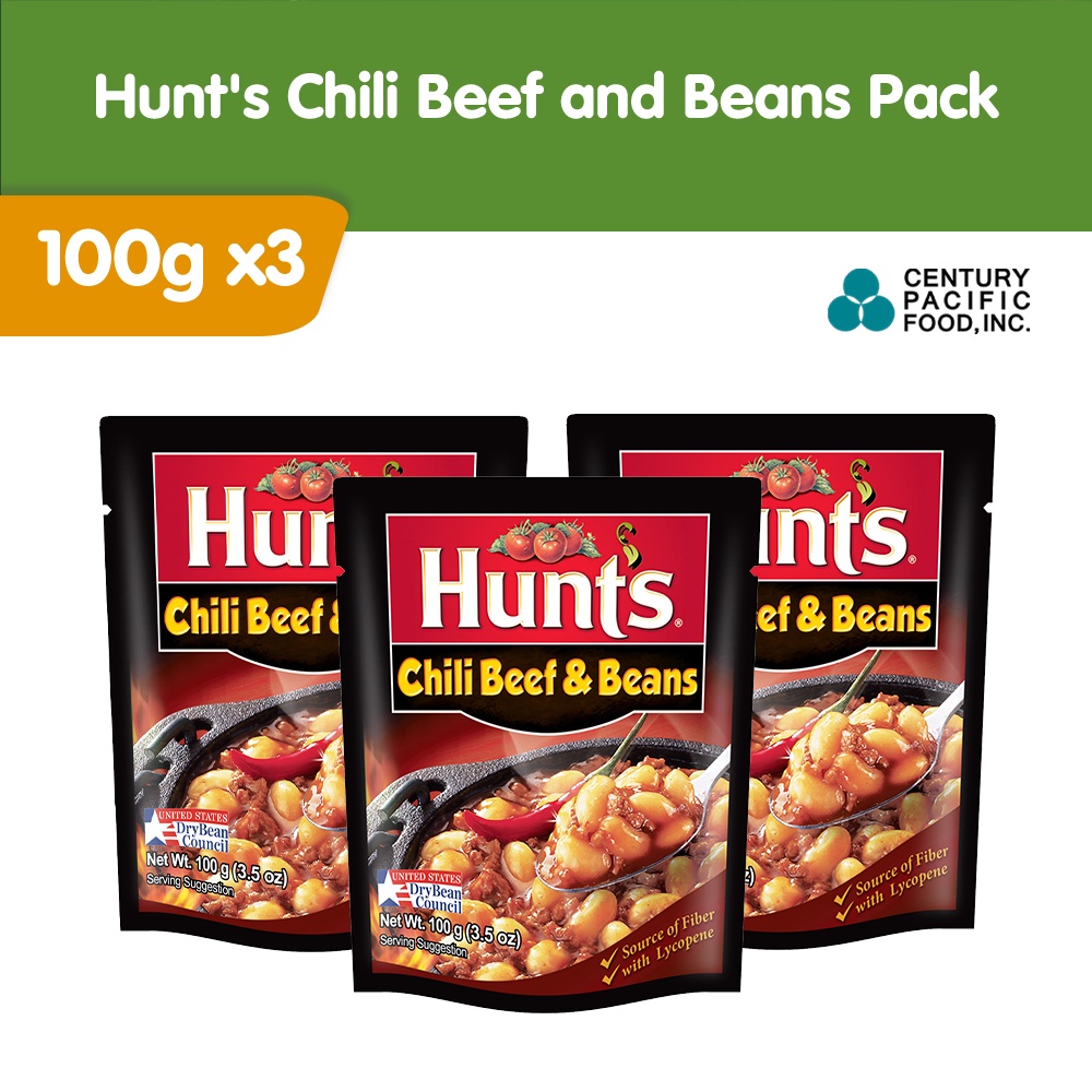 Hunt's Chili Beef and Beans Pack of 3 Shopee Philippines