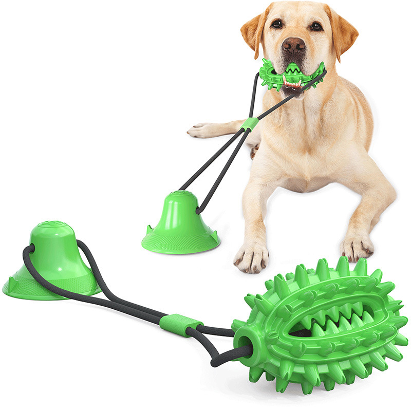 FULNEW Upgrade Suction Cup Dog Toy Interactive Pet Treat Ball Dog Rope Chew Toys Pet Molar Bite Toy Dog Teeth Cleaning Toys 