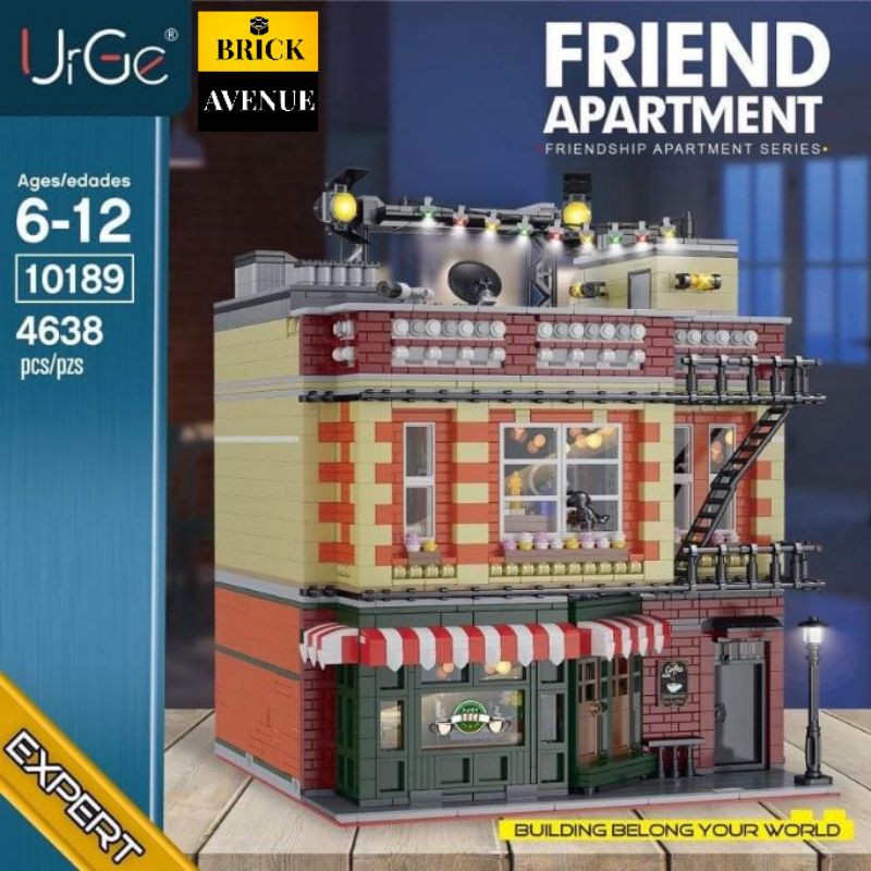 URGE 10189 FRIENDS APARTMENT CETRAL PERK MODULAR 3 STOREY set Building