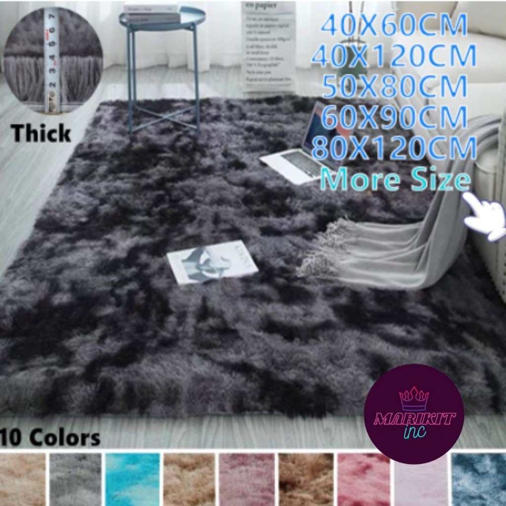 SOFT FLUFFY RUG MAT and CARPET 40x60 cm size 10 Colors Tiedyed Carpet