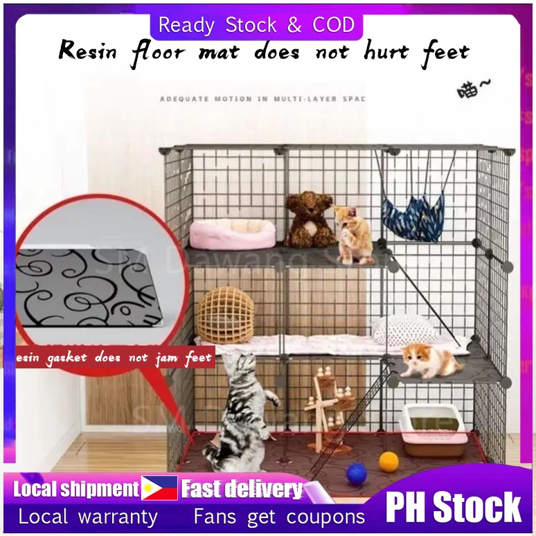 【COD】Stackable Cat cage Dog Cat Rabbit Cage  easy assemble kitten hedgehog hamster pet #4