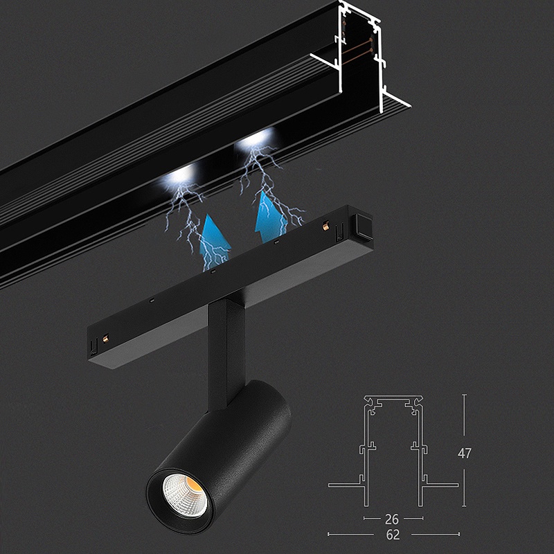 Track Light LED Linear Fixture No Main Light Design Recessed