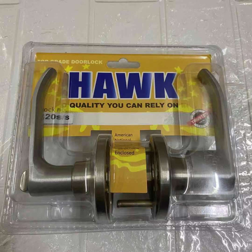 HAWK Doorknob Lever Type Stainless Steel Lockset Door Knob