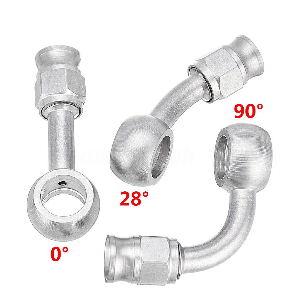 thumbnail image 2 of CADUFUELLY AN3 28 90° Motorcycle Brake & Fuel Line Kit - 360° Swivel Banjo Fitting For ATV, Dirt Bikes & Street Racing (120cm/47.2") 2 of 13