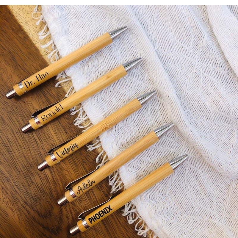 Personalized laser engraved wooden ballpen | Shopee Philippines