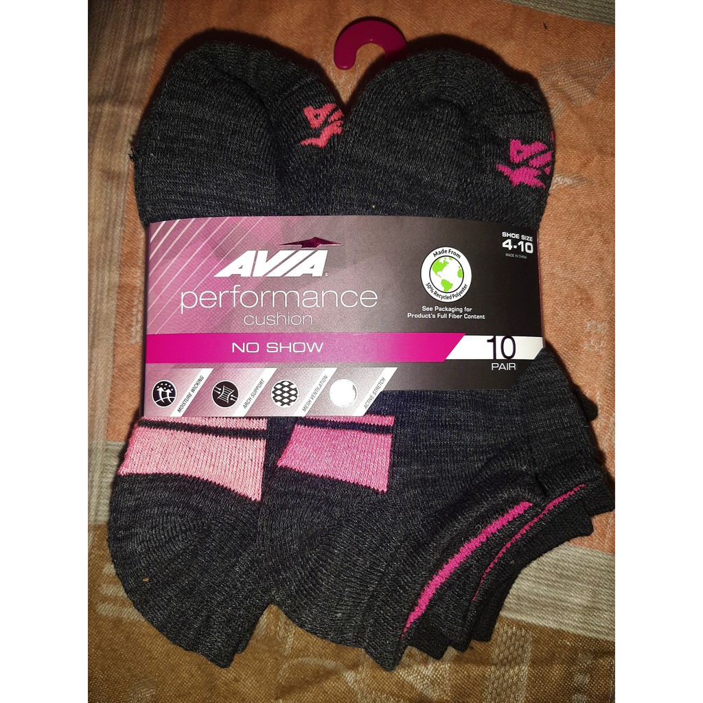 Avia Women's No-Show Athletic Low Cut Socks 10 Pack 