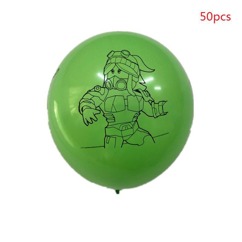 50pcs Roblox Balloons Game Cartoon Latex Kids Birthday Party Decoration Shopee Philippines - roblox character with green balloon