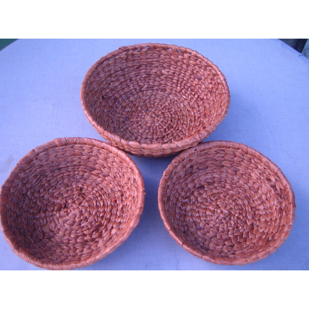 Woven kitchen organizer Fruit bowl basket bread handmade rattan