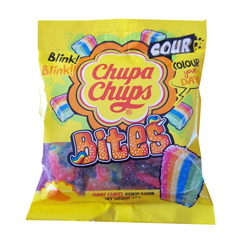 Chupa Chups Sour Bites Gummy Candies Assorted Flavor 45g Shopee Philippines