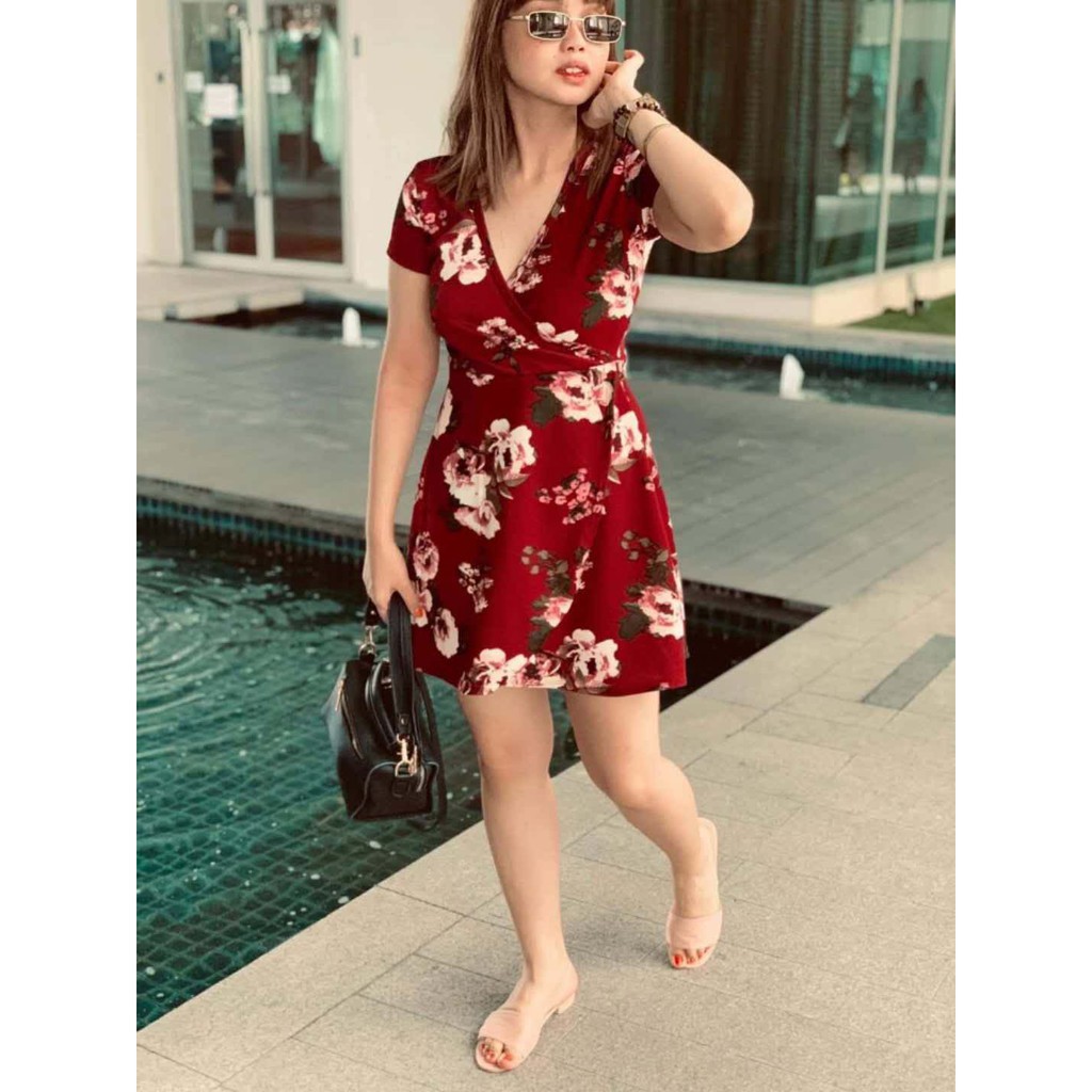 floral summer mini dress