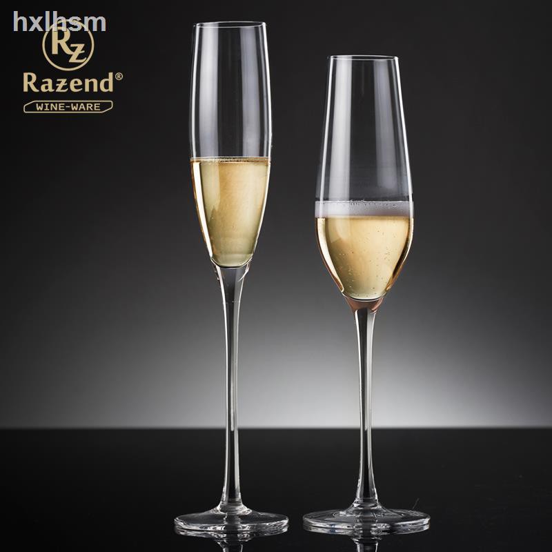 champagne crystal glasses set