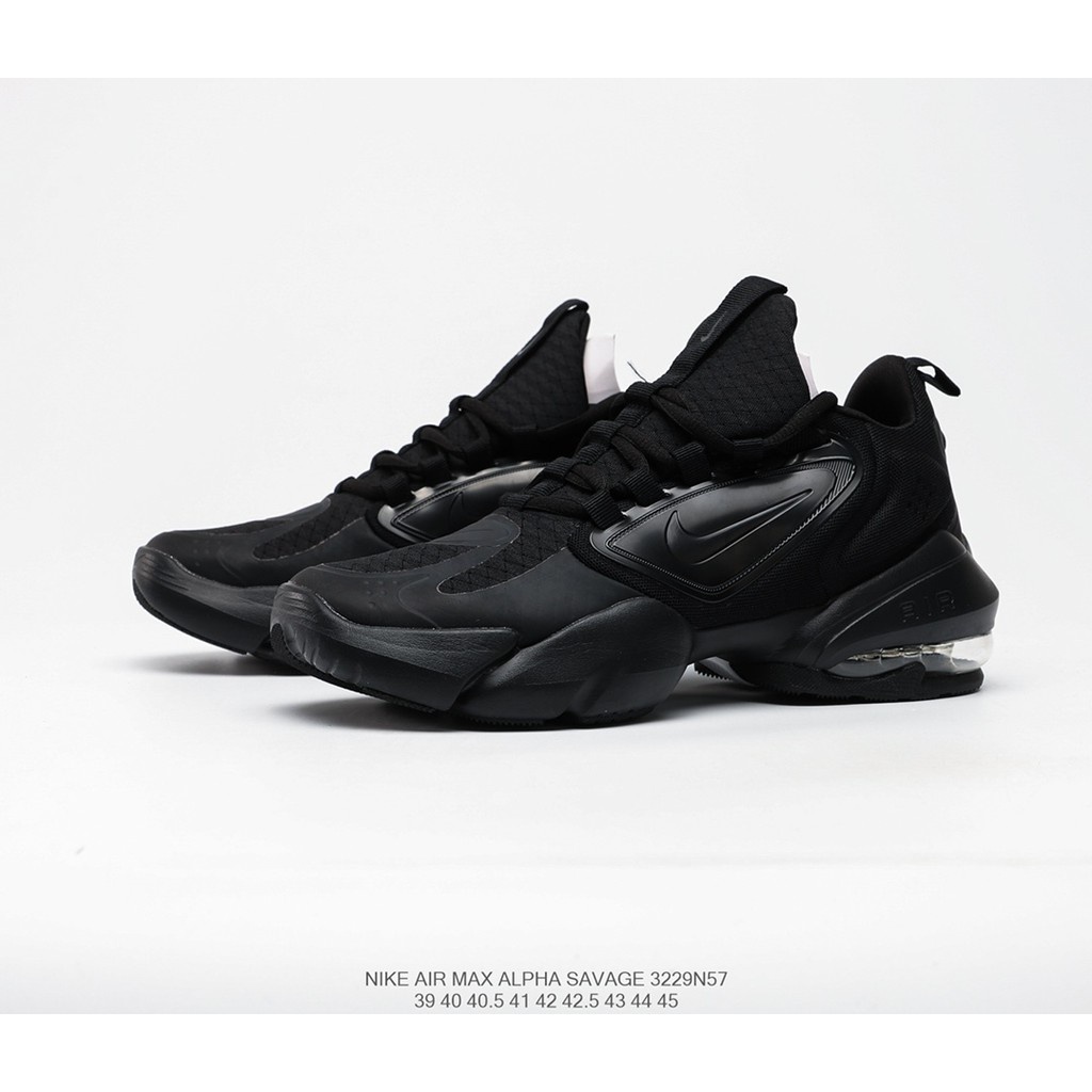 nike training air max alpha savage trainers in triple black
