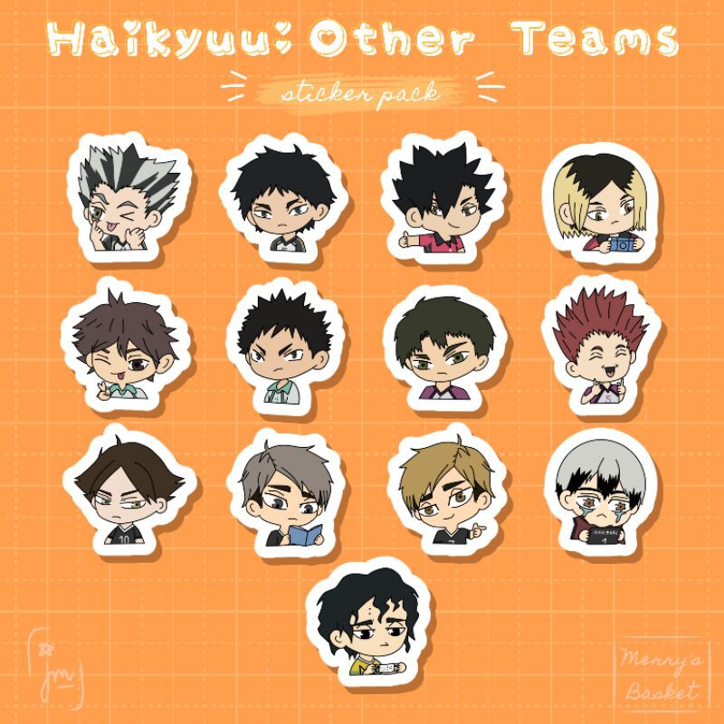 haikyuu anime other teams vinyl pearl stickers shopee philippines