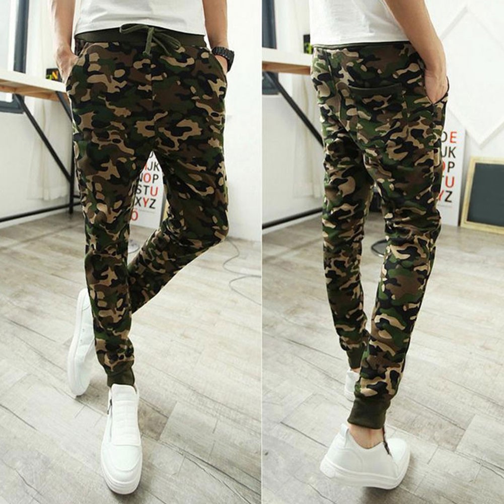 mens camouflage jogging bottoms