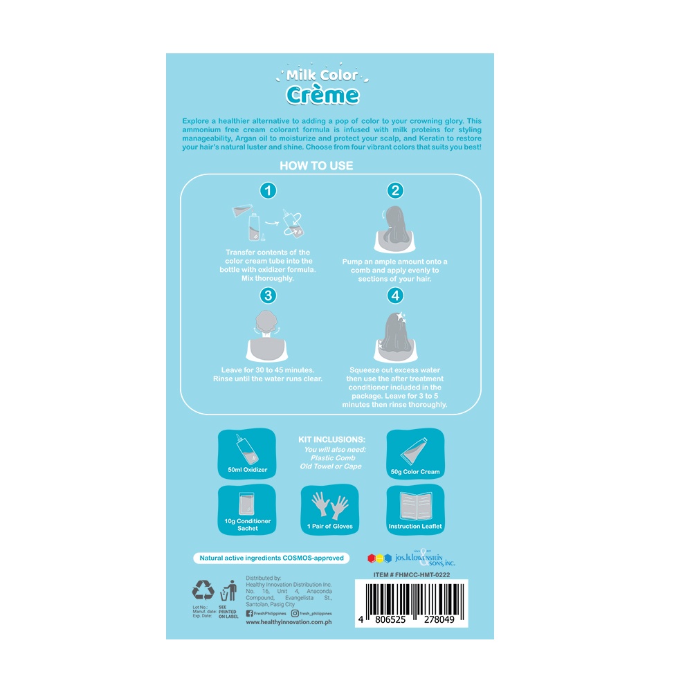 FRESH Hairlab Milk Color Creme Hokkaido Milk Tea Light Ash Brown 100ml