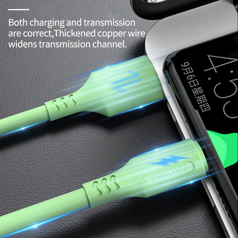 New Fast Charging High Current Cable Charger for Android Phone 128 Cores Type-C Micro USB Liquid Silicone Data Cord 1M