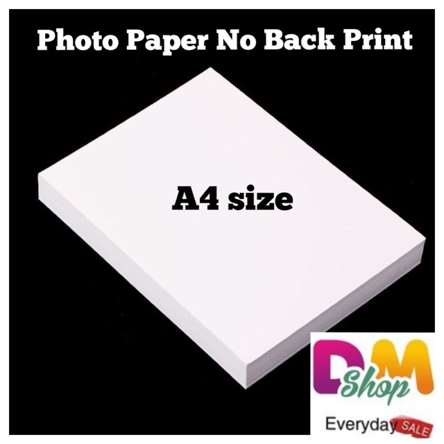 Photo paper No back print 20sheets A4 size | Shopee Philippines