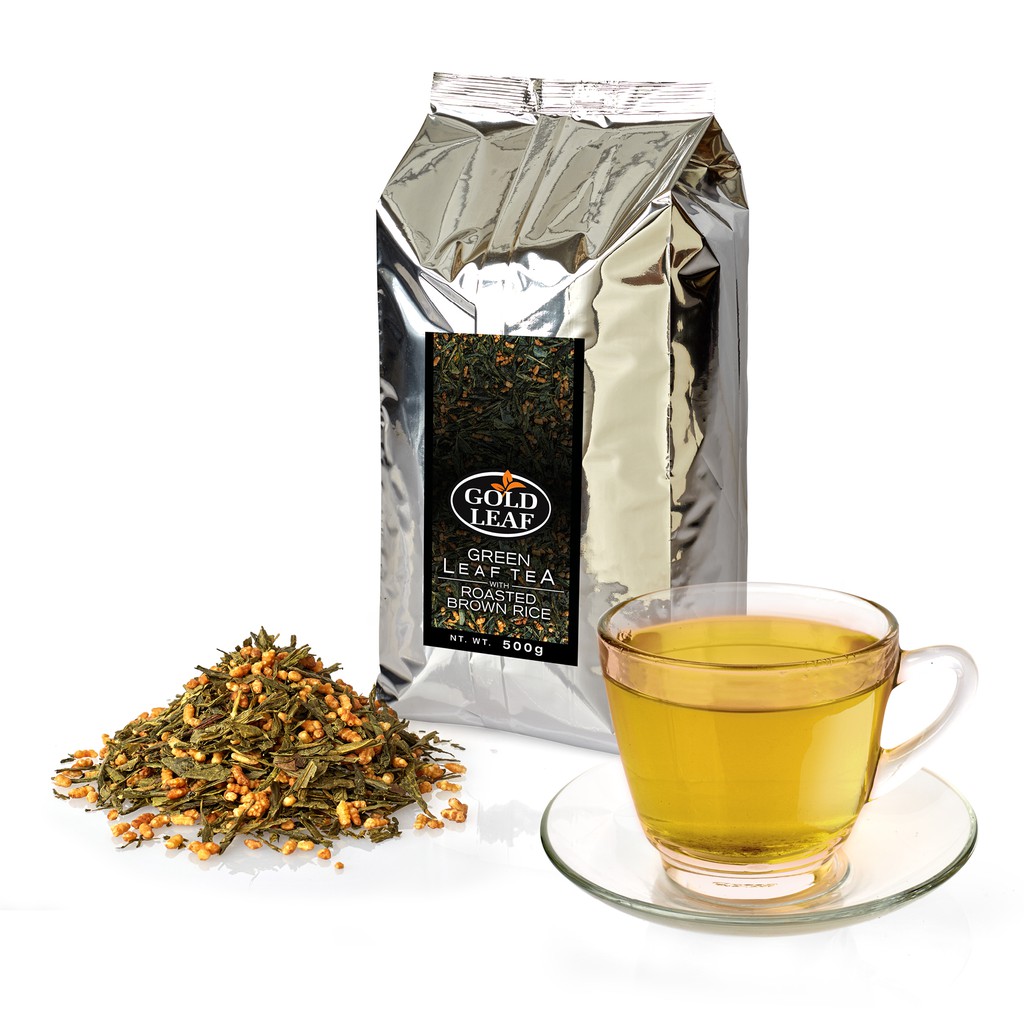 Gold Leaf Oriental Blends Green Tea with Roasted Brown Rice (Leaf Tea