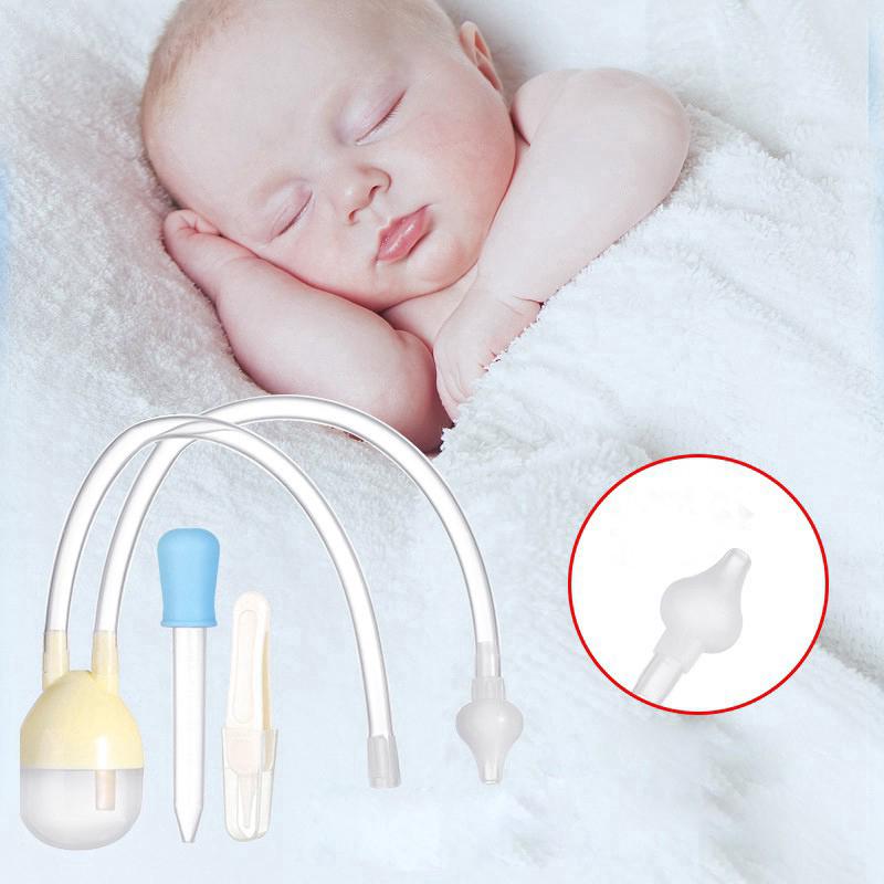 3 in1 Set Vacuum  Aspirator Back Flow Nose Cleaner For Baby
