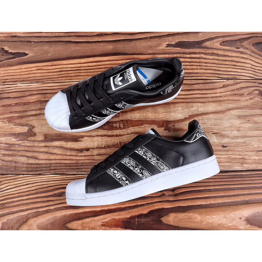 adidas SUPERSTAR Clover Black and White BD7430 | Shopee Philippines