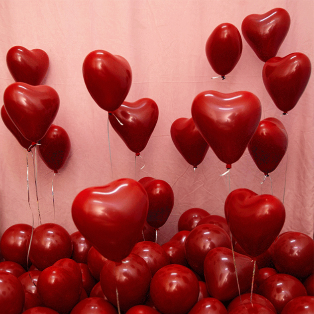 Details about   100 Pcs Heart Shape Red Double-deck Latex Balloons Valentine Day Wedding Decor 