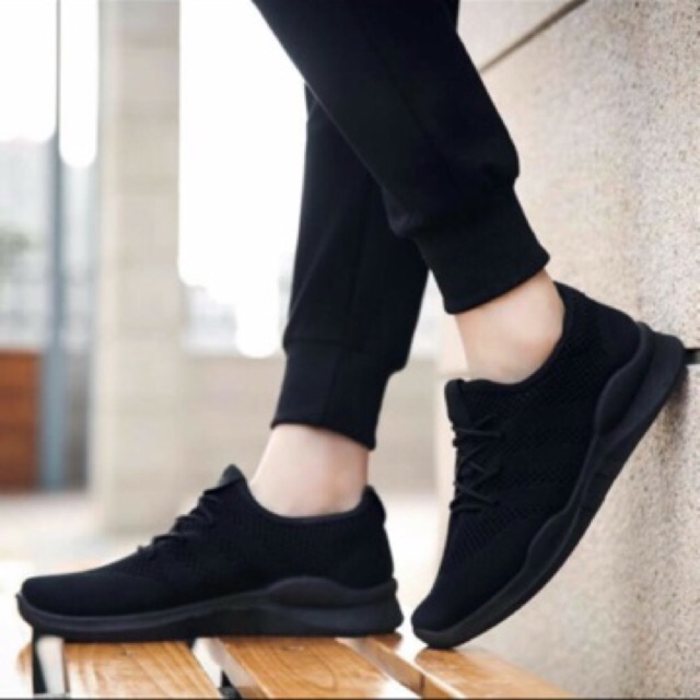 Black Korean Rubber Shoes For Men Shopee Philippines 9077