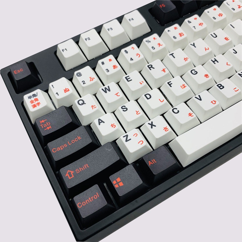 Simple Black And White Keycaps Russian Korean 104 Keycap Pbt Five Sided Sublimation Cherry Profile Mechanical Keyboard Key Caps Shopee Philippines