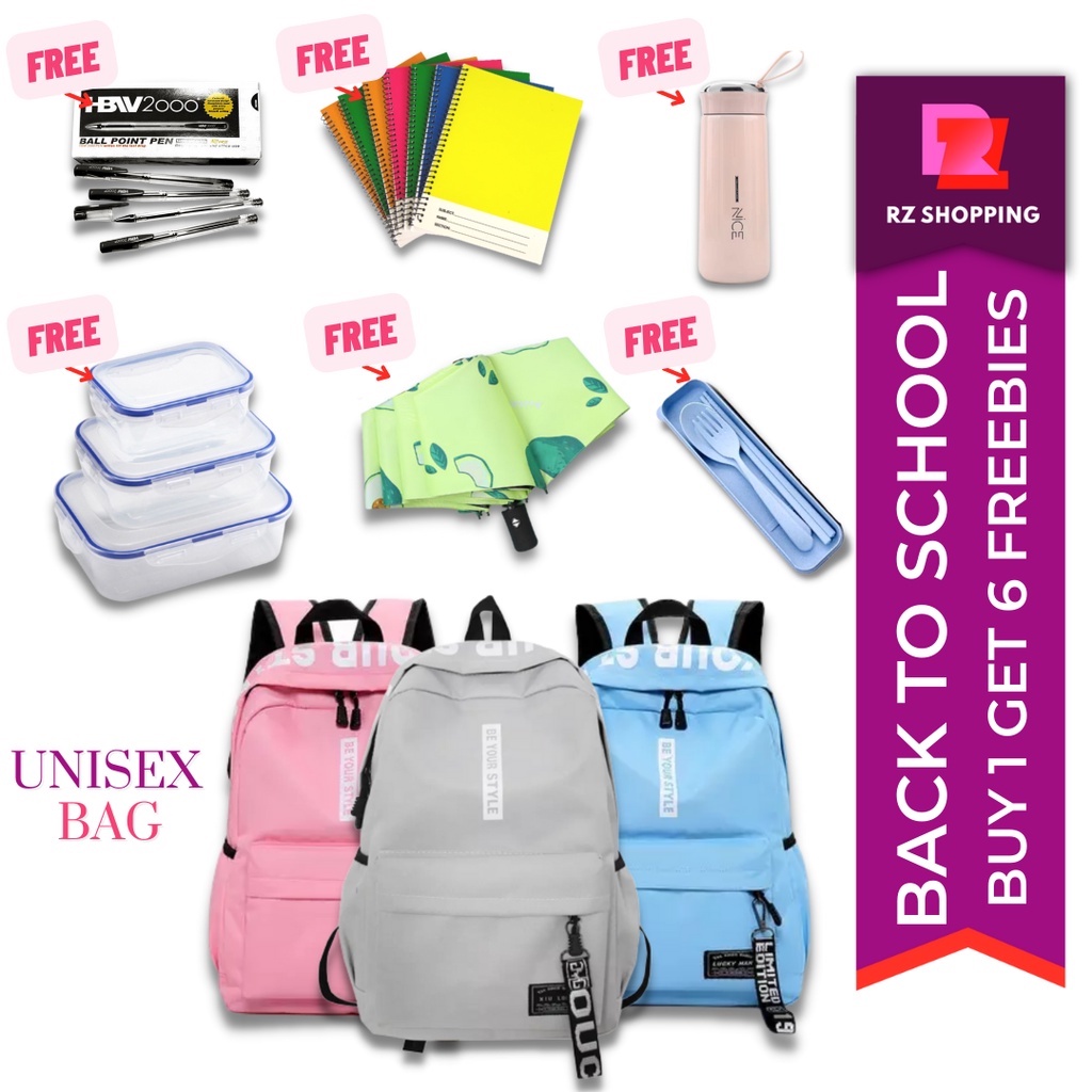 Student School Bag Backpacks With Freebies Back To School Starter Pack