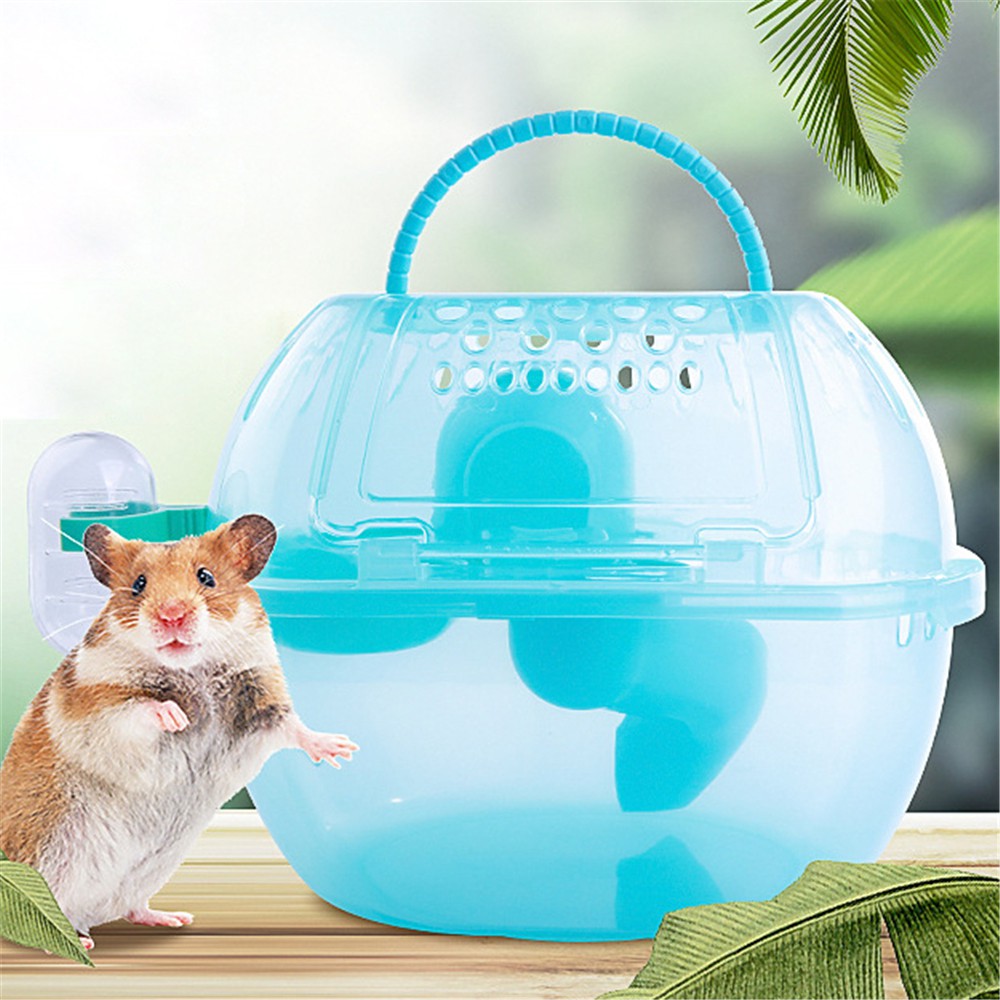 Portable Hamster Cage Small Pet Travel Carrier Habitat