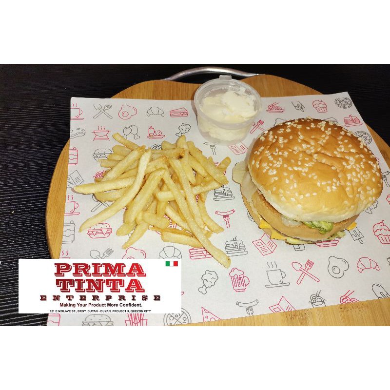 (100pcs)12x12 and 9x12 Burger wrapper, Foodliner, shawarma wrapper ...