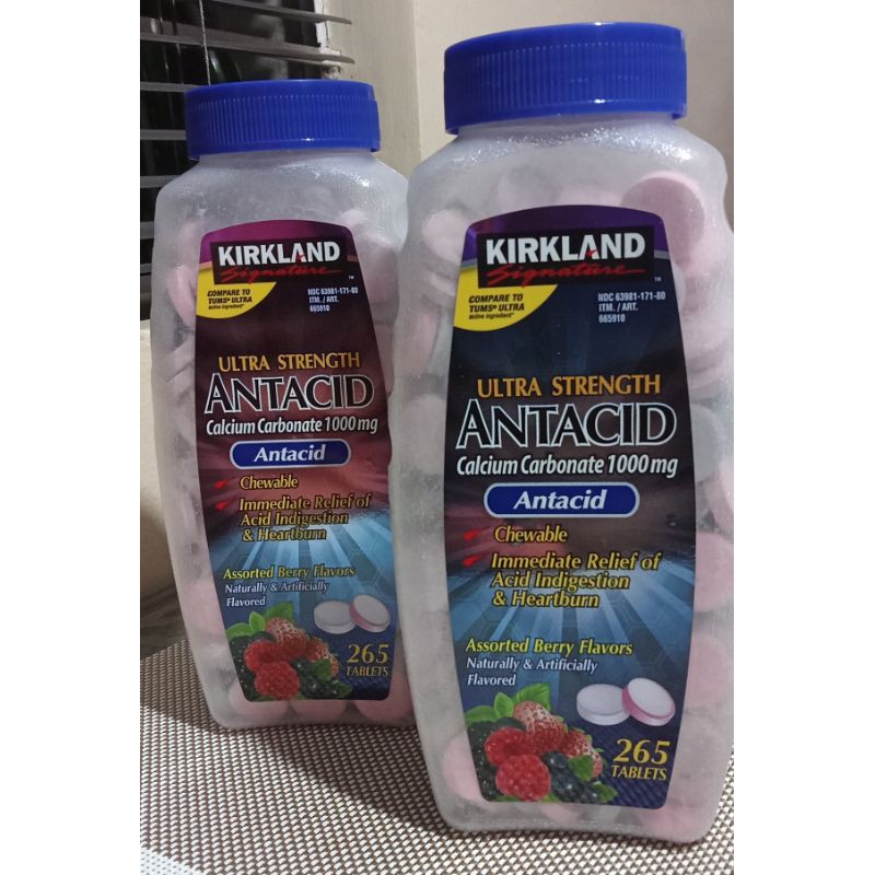 Kirkland Signature Ultra Strength Antacid 265 Tablets Shopee Philippines