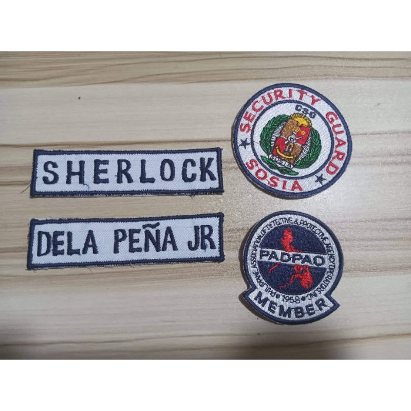 gaurd patches (name cloth, sosia, padpao, bage patches, collarpin patches)