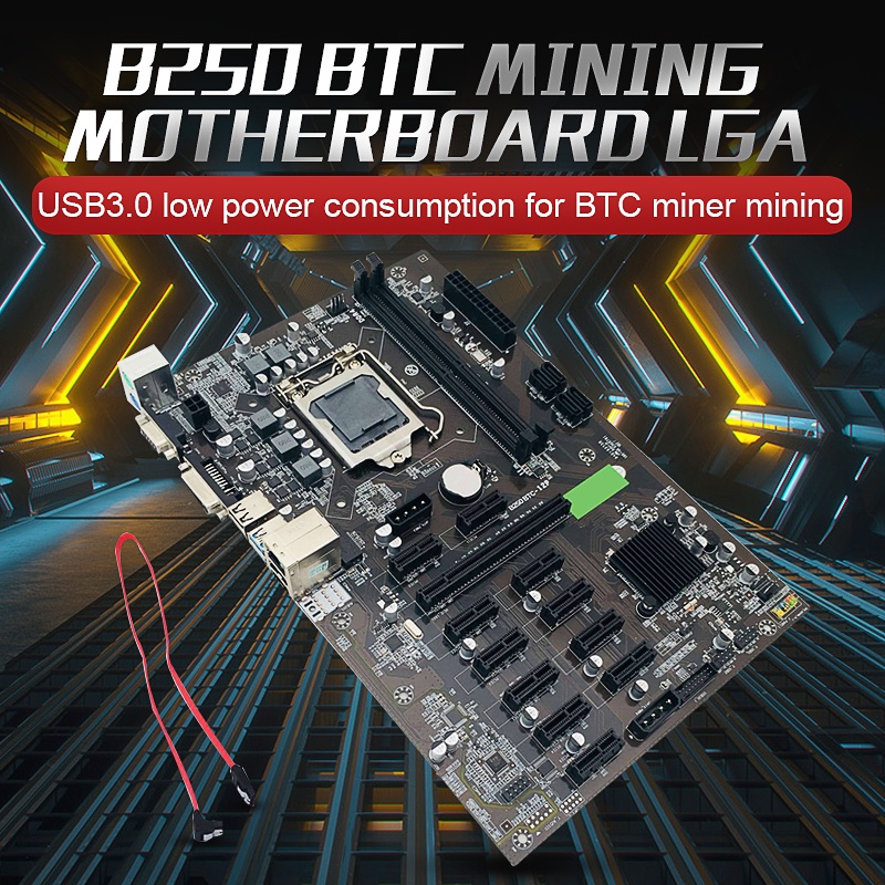 B250 Btc Mining Motherboard Lga 1151 Ddr4 12xgraphics Card Slot Sata3 0 Usb3 0 Low Power For Btc Miner Mining Shopee Philippines