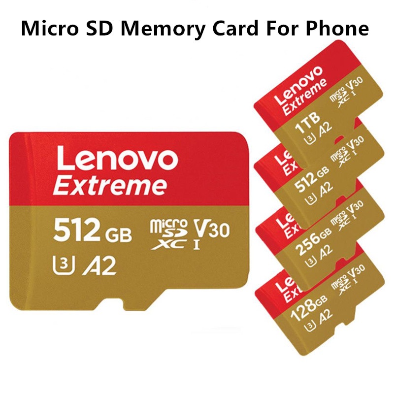 Lenovo Mini Micro Memory Card 512GB Flash SD Card Class 10 High Speed