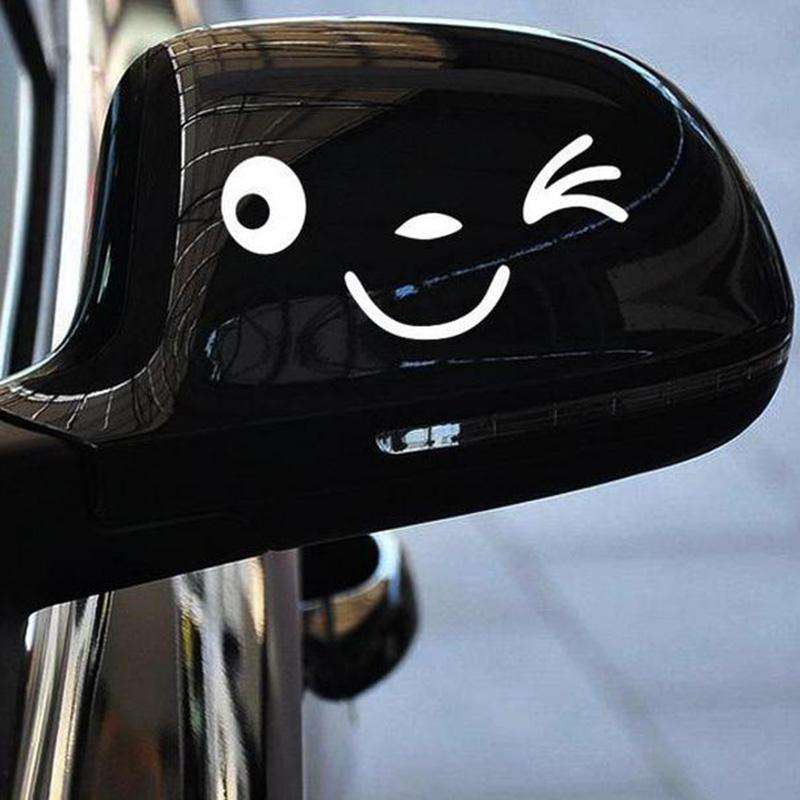 Car stickers, side mirror stickers, car stickers, smiley face, 3D design. Shopee Philippines